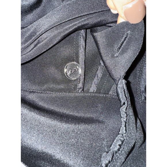 Elizabeth And James 100% Silk Shorts Black Dress Shorts Pleated Cuff Size 4 1B - Picture 9 of 10